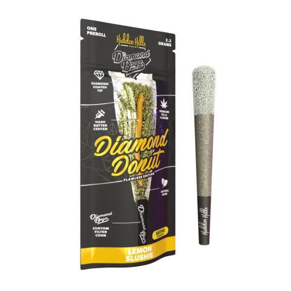 Lemon Slushie Sativa Pre Roll | 2.2G Diamond Donut hidden hills pre rolls