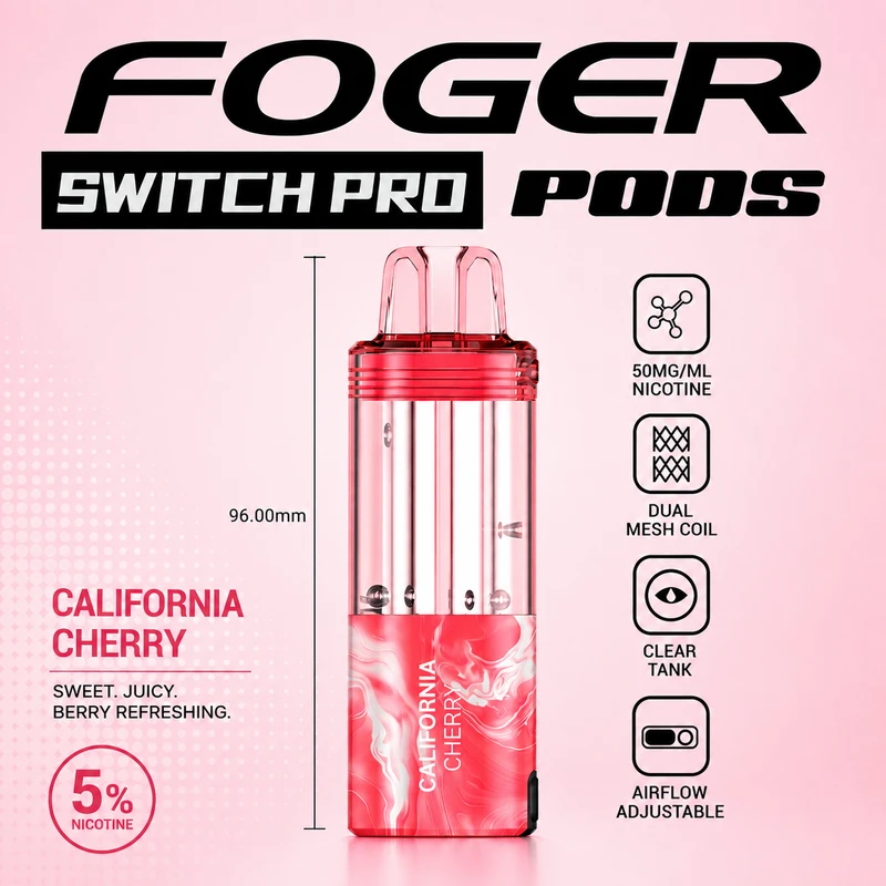 california cherry foger switch pro 30k puffs pod cover 92186 california cherry foger switch pro 30k puffs pod cover 92186