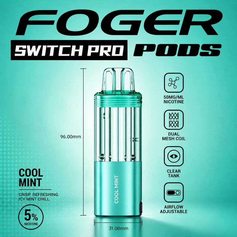 cool mint foger switch pro 30k puffs pod cover 28470 cool mint foger switch pro 30k puffs pod cover 28470