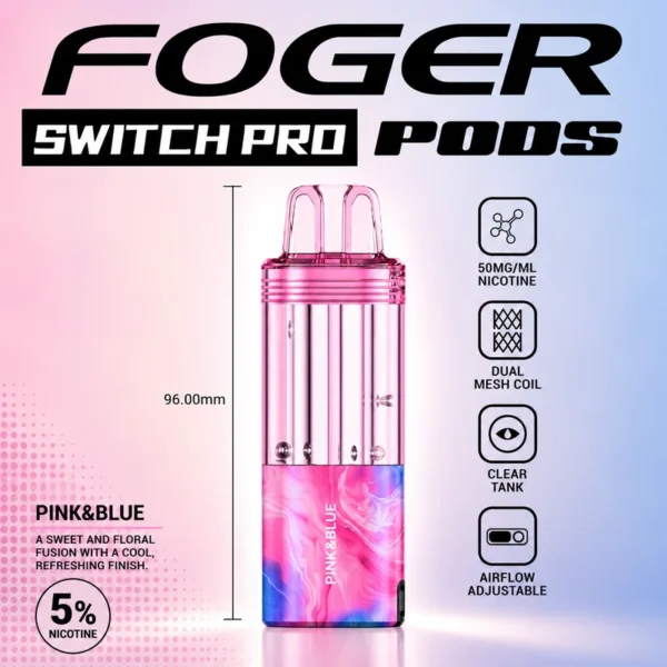 pink blue foger switch pro 30k puffs pod cover 78118